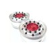 Reality Truck Alum. Wide Wheels w/red center/black nut (pair)